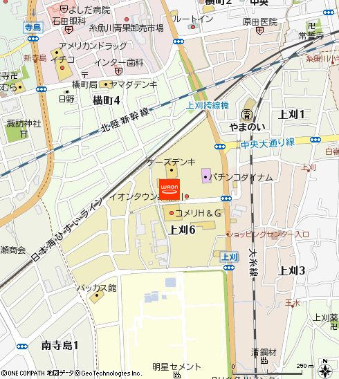 マックスバリュ糸魚川店付近の地図
